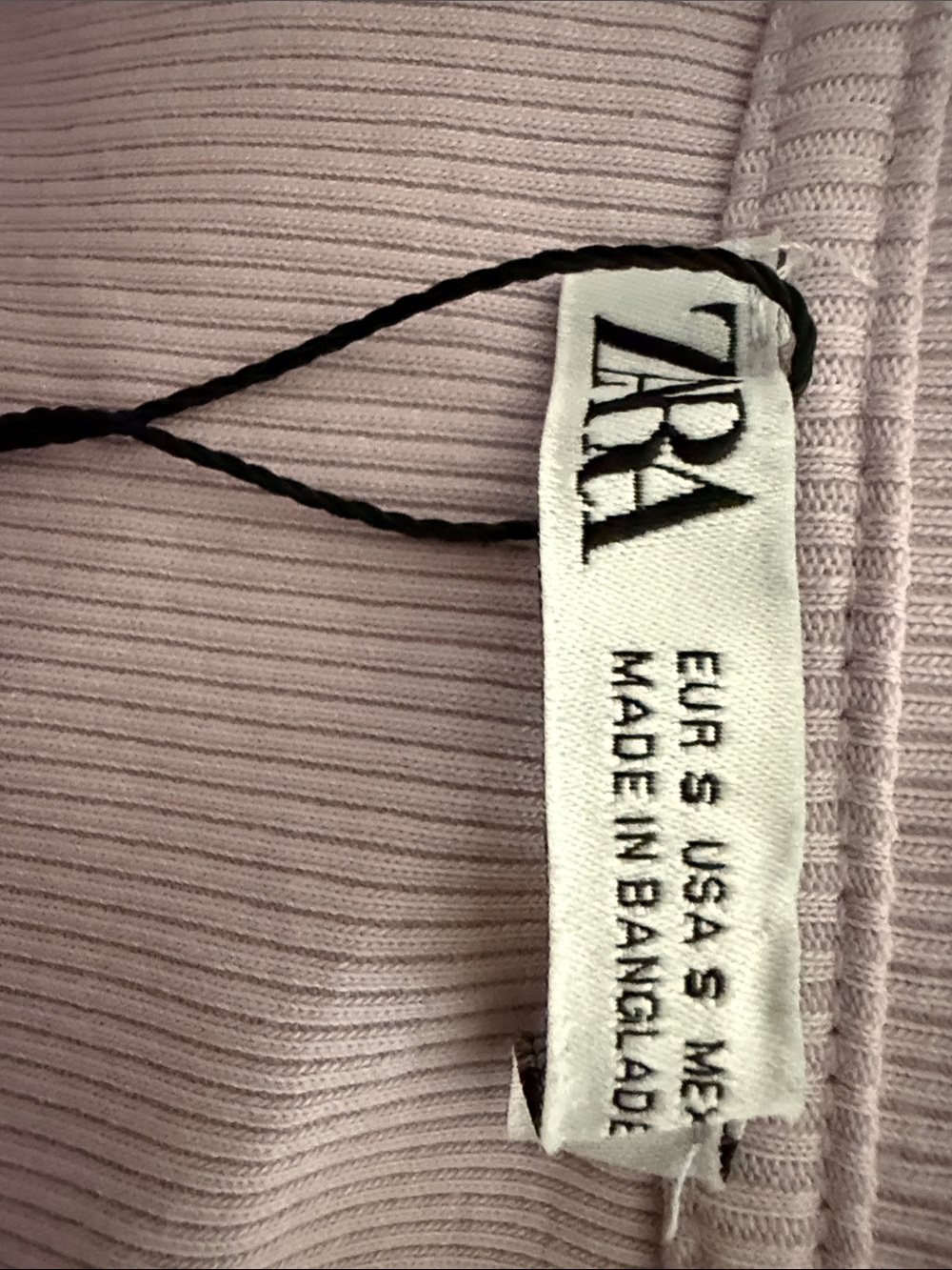 Zara Lavender Ruffle Sleeve Ribbed Top - Picture 3 of 4